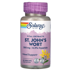 Solaray, Vital Extracts, St. John’s Wort, 300 mg, 60 VegCaps - 076280037753 | Hilife Vitamins