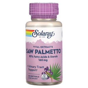 Solaray, Vital Extracts Saw Palmetto, 160 mg, 60 Softgels - 076280037821 | Hilife Vitamins