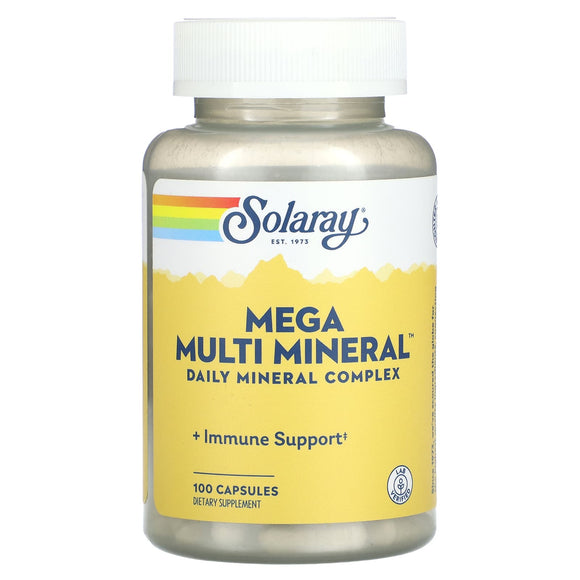 Solaray, Mega Multi Mineral, 100 VegCaps - 076280045109 | Hilife Vitamins