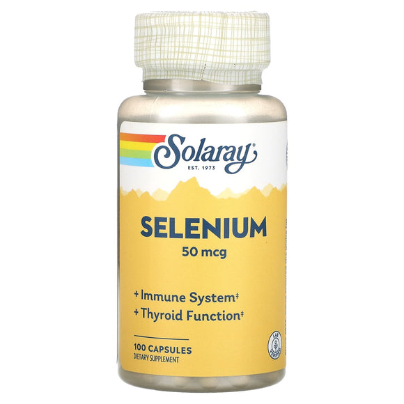 Solaray, Selenium, 50 mcg, 100 Capsules - 076280046809 | Hilife Vitamins