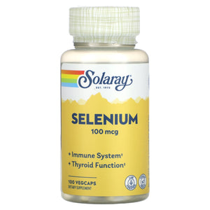 Solaray, Selenium, 100 mcg, 100 VegCaps - 076280046908 | Hilife Vitamins
