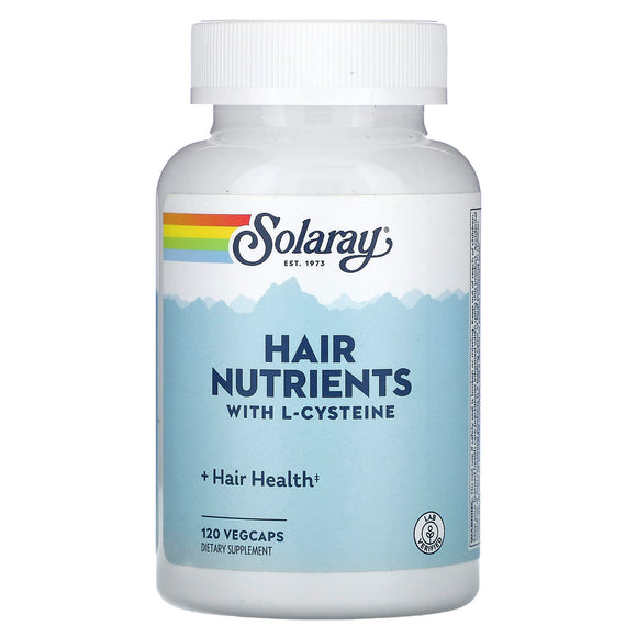 Solaray, Hair Nutrients With L-Cysteine, 120 VegCaps - 076280047912 | Hilife Vitamins