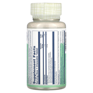 Solaray, Super Papaya-Plex, Natural Fresh Mint, 90 Chewables UPC 076280048100 | HiLife Vitamins