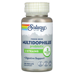 Solaray, Freeze Dried Multidophilus Probiotic, 3 Billion CFU, 100 VegCaps - 076280048308 | Hilife Vitamins