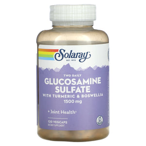 Solaray, Glucosamine Sulfate 1500 mg, 120 VegCaps - 076280081527 | Hilife Vitamins