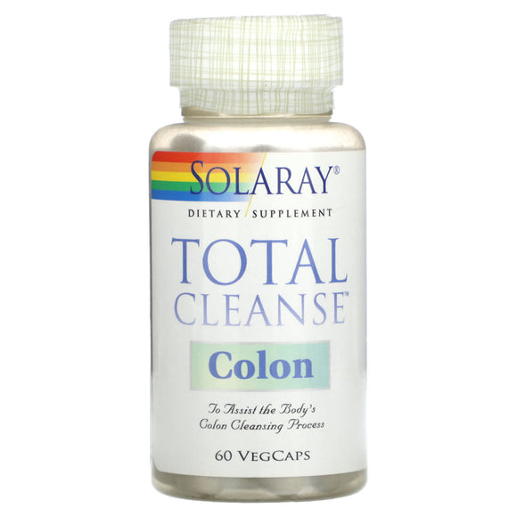 Solaray, Total Cleanse Colon, 60 VegCaps - 076280083620 | Hilife Vitamins