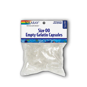 Solaray, Empty Gelatin Capsules Size 00, 100 Capsules - 076280098402 | Hilife Vitamins
