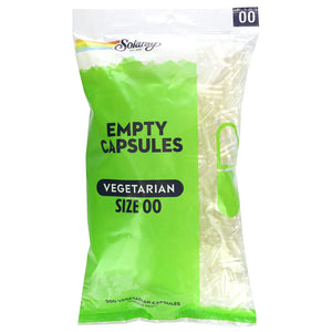 Solaray, Empty Vegetarian Capsules Size 00, 500 Capsules - 076280098532 | Hilife Vitamins