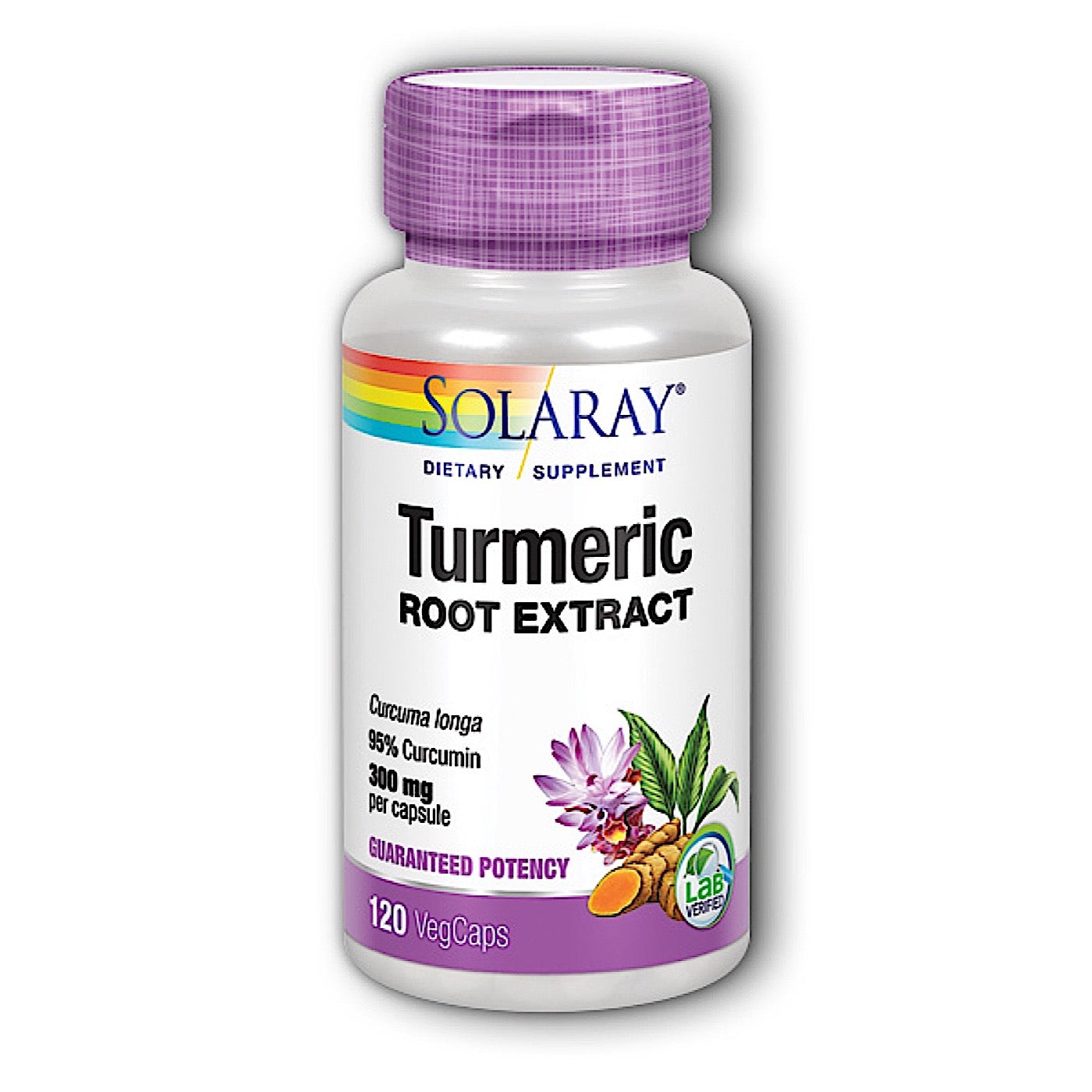 Solaray, Turmeric Root Extract 300 mg, 120 VegCaps - 076280129281 | Hilife Vitamins