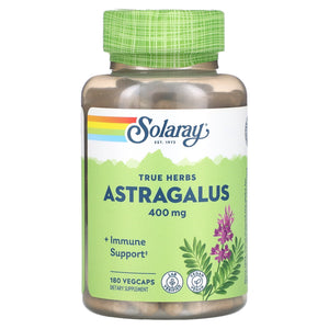 Solaray, True Herbs, Astragalus, 400 mg, 180 VegCaps - 076280134179 | Hilife Vitamins