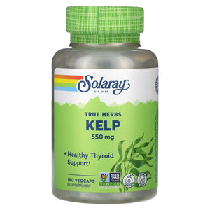 Solaray, True Herbs, Kelp, 550 mg, 180 VegCaps - 076280136517 | Hilife Vitamins