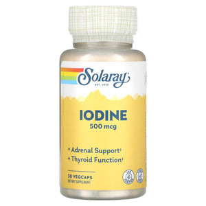Solaray, Iodine as Potassium Iodide, 30 VegCaps - 076280142600 | Hilife Vitamins