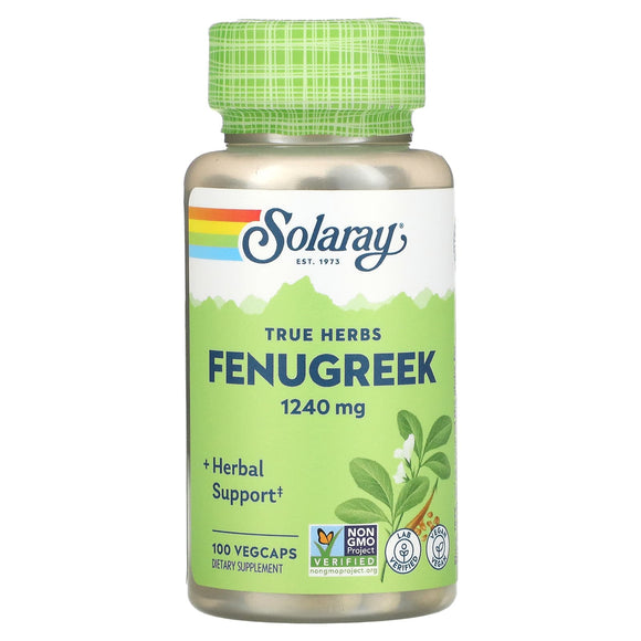 Solaray, Fenugreek Seed 620 mg, 100 VegCaps - 076280192704 | Hilife Vitamins