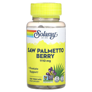 Solaray, Saw Palmetto 555mg, 100 VegCaps - 076280195507 | Hilife Vitamins