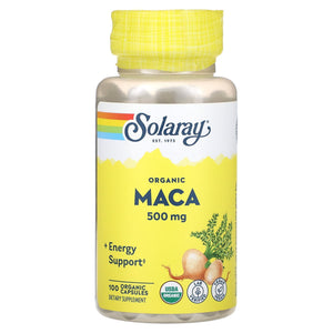 Solaray, Organic Maca, 500 mg, 100 VegCaps - 076280276855 | Hilife Vitamins