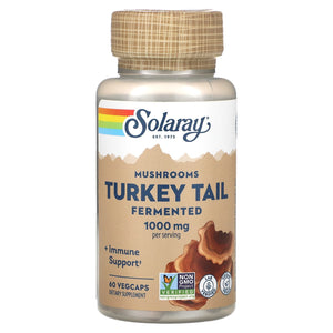 Solaray, Turkey Tail, Fermented  Mushrooms, 500 mg, 60 VegCaps - 076280367386 | Hilife Vitamins