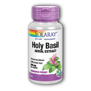 Solaray, Holy Basil Extract 450 mg, 60 VegCaps - 076280399134 | Hilife Vitamins
