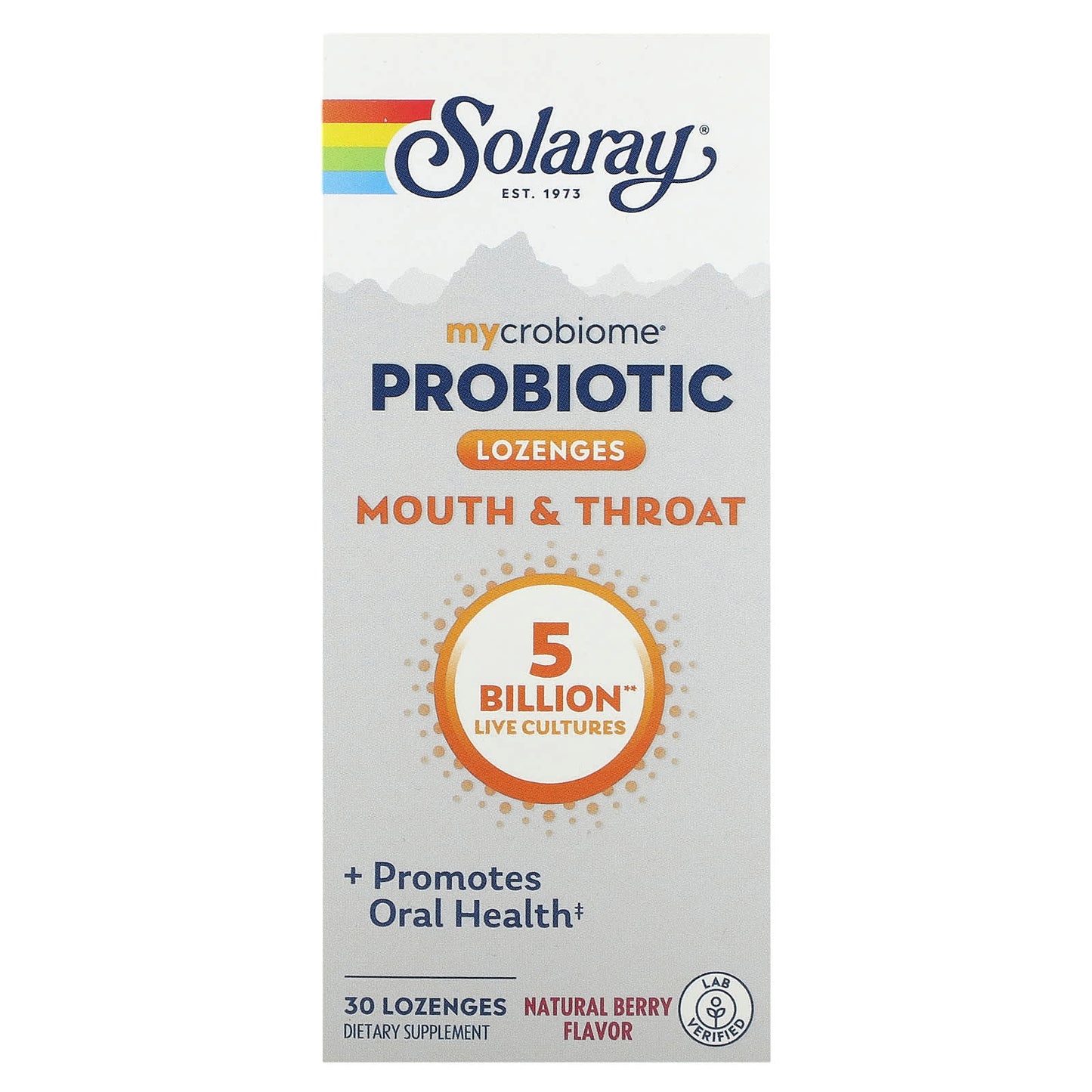 Solaray, Mycrobiome Probiotic, Mouth & Throat, Berry Flavor, 5 Billion, 30 Lozenges UPC 076280826500 | HiLife Vitamins
