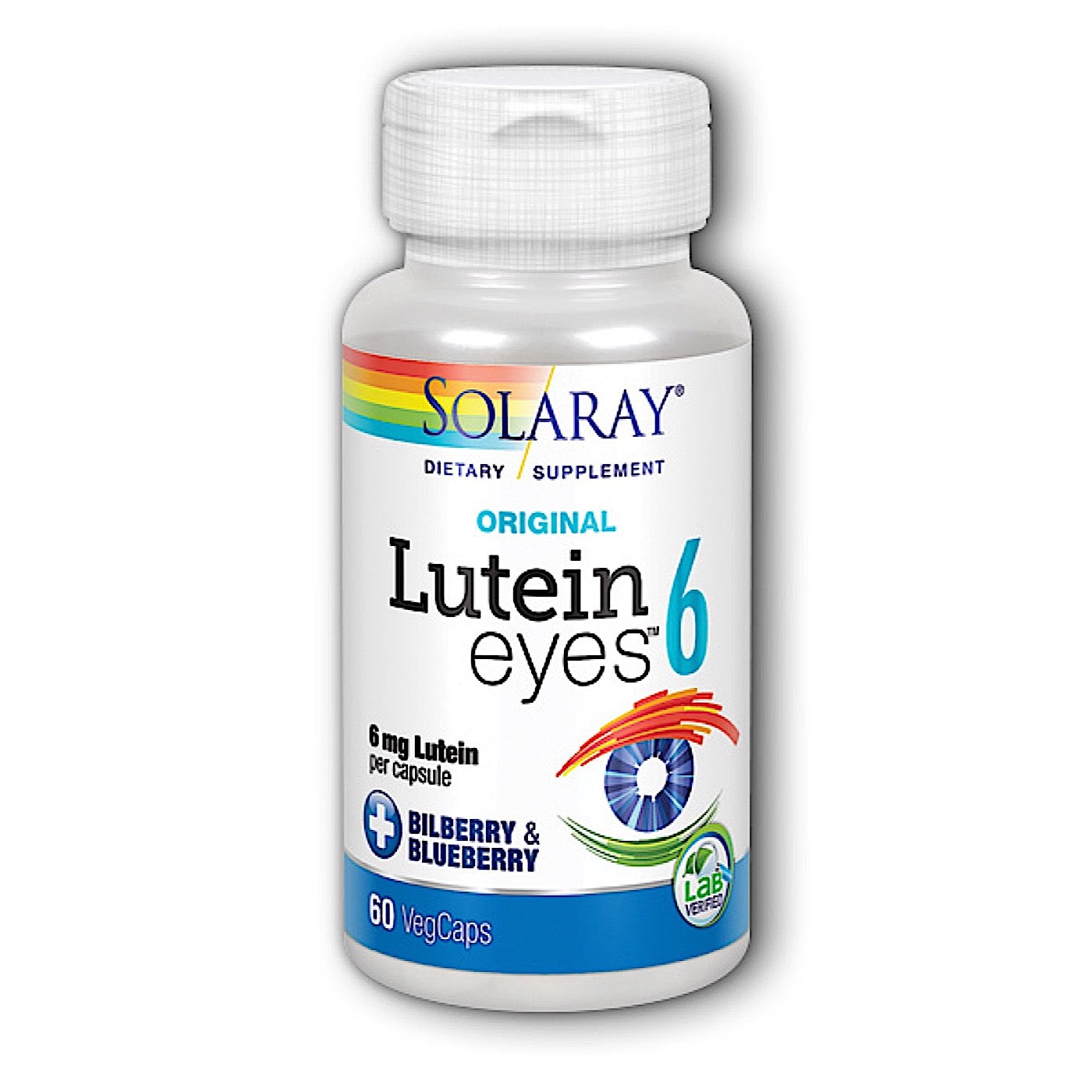 Solaray, Lutein Eyes 6 mg, 60 VegCaps - 076280832129 | Hilife Vitamins