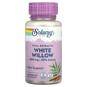 Solaray, WHITE WILLOW BARK EXT, 60 VegCaps - 076280983944 | Hilife Vitamins