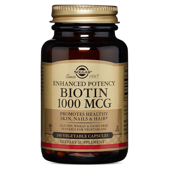 Solgar, Biotin 1000 Mcg, 100 Capsules - 033984003118 | Hilife Vitamins