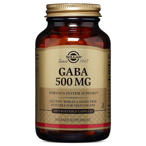 Solgar, Gaba 500 mg, 100 Vegetable Capsules - 033984012110 | Hilife Vitamins