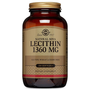 Solgar, Lecithin 1360 mg, 100 Softgels - 033984015401 | Hilife Vitamins