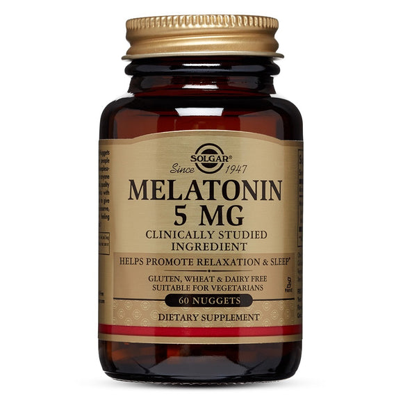 Solgar, Melatonin 5 Mg, 60 Nuggets - 033984019362 | Hilife Vitamins