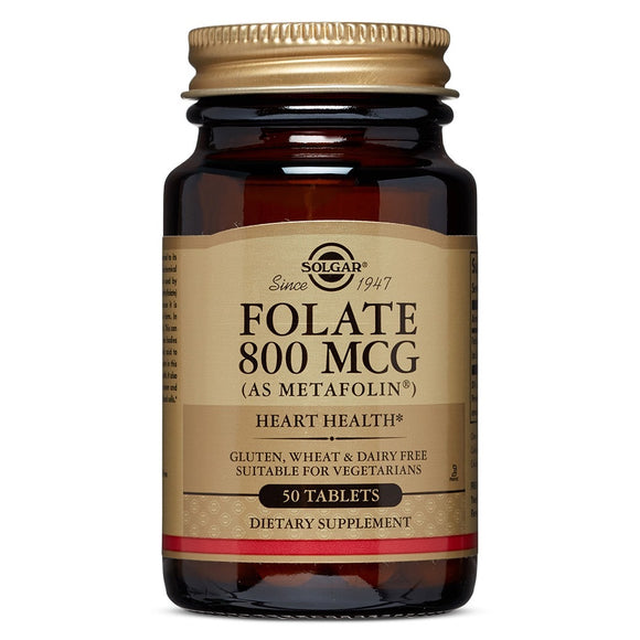 Solgar, Folate 800mcg As Metafolin, 50 Tablets - 033984019447 | Hilife Vitamins
