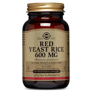 Solgar, Red Yeast Rice, 60 Vegetable Capsules - 033984023246 | Hilife Vitamins