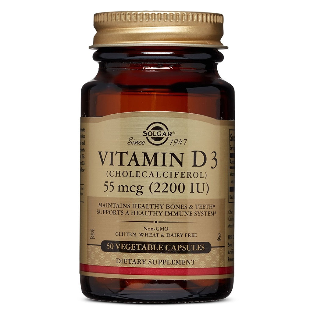 Solgar, Vitamind 3 2200 IU Veg, 50 Vegetable Capsules UPC 033984033160 | HiLife Vitamins