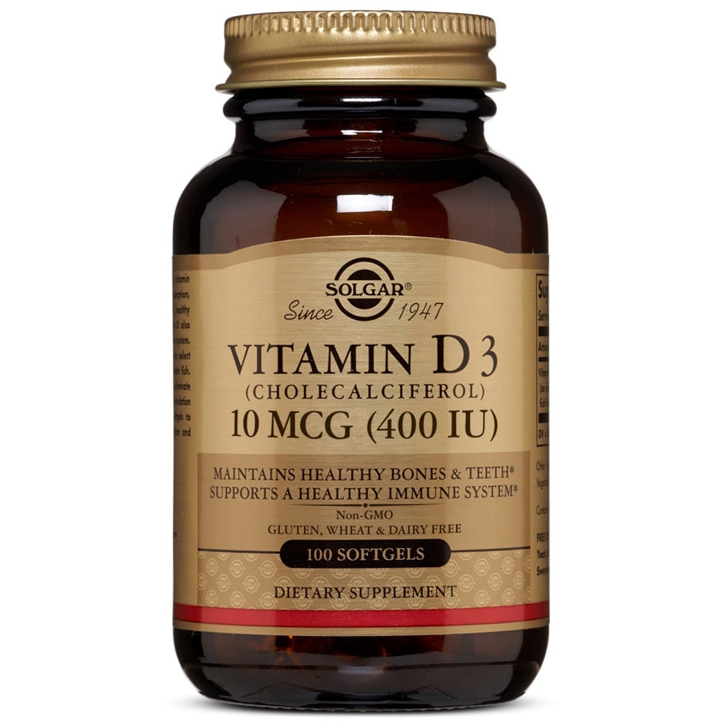 Solgar, Vitamin D3 400 IU, 100 Softgels UPC 033984033207 | HiLife Vitamins