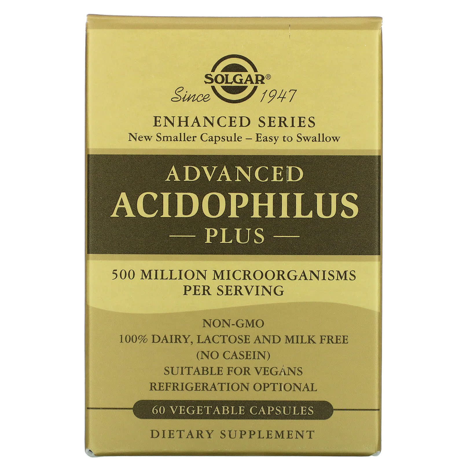 Solgar, Advanced Acidophilus Plus, 60 Vegetable Capsules - 033984000148 | Hilife Vitamins