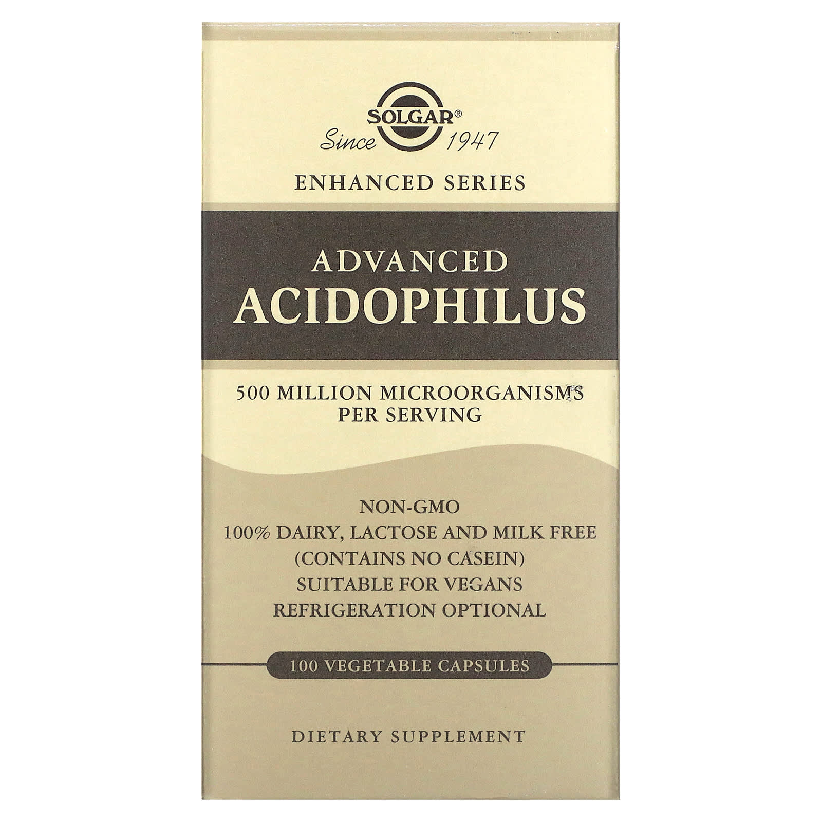 Solgar, Advanced Acidophilus, 100 Vegetable Capsules UPC 033984000186 | HiLife Vitamins