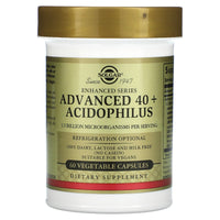 Solgar, Advanced 40+Acidophilus, 60 Vegetable Capsules UPC 033984000278 | HiLife Vitamins