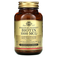 Solgar, Biotin, 1,000 mcg, 250 Capsules UPC 033984003125 | HiLife Vitamins
