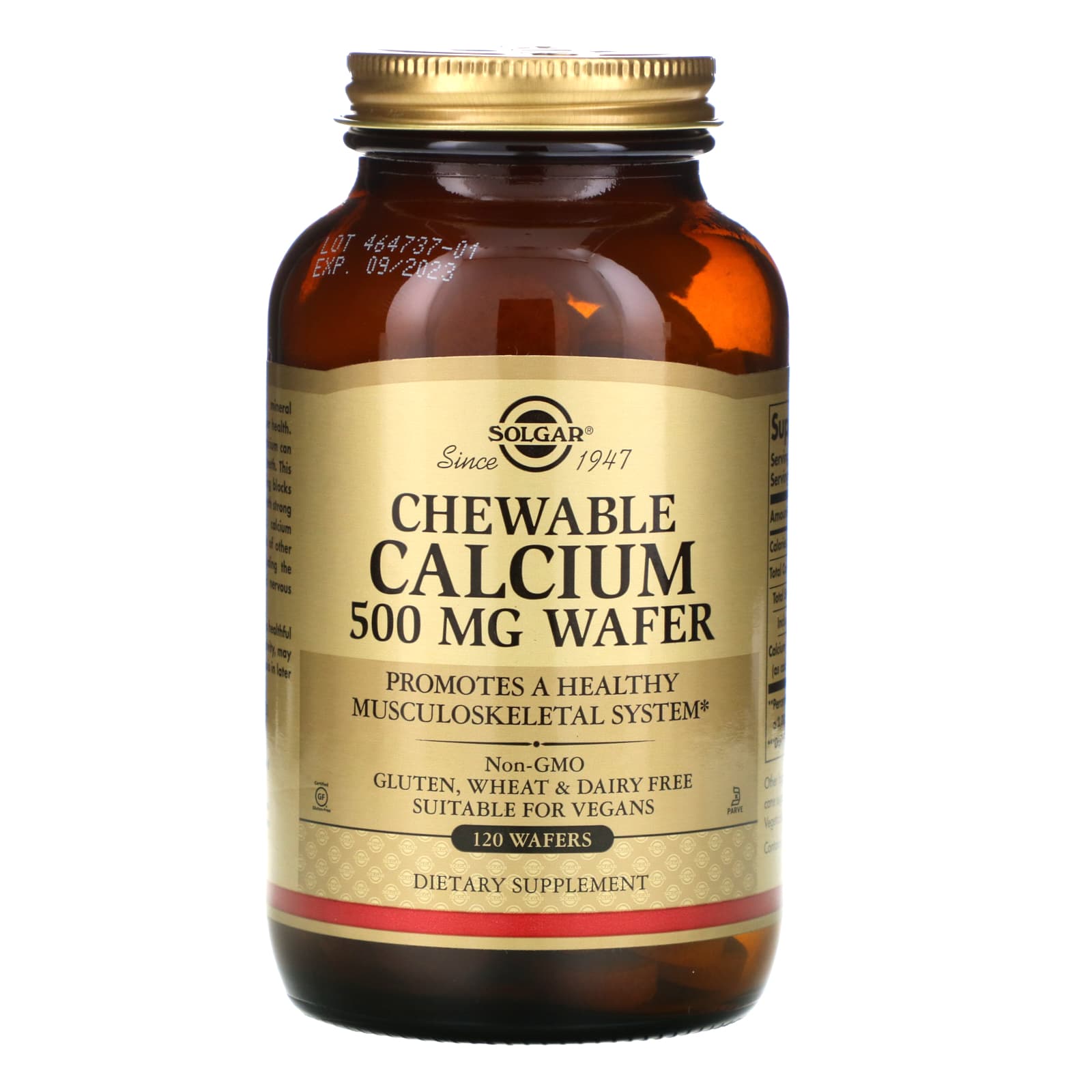 Solgar, Calcium Chew Wafers, 120 Softgels UPC 033984004108 | HiLife Vitamins