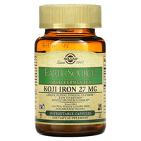 Solgar, Earth Source® Food Fermented Koji 27 mg Iron, 30 Vegetable Capsules UPC 033984005341 | HiLife Vitamins