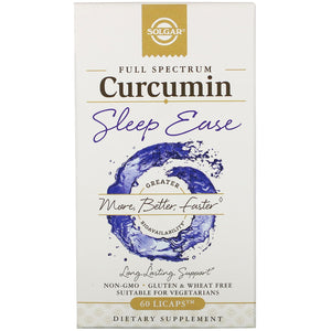 Solgar, Full Spectrum Curcumin, Sleep Ease, 60 licaps - 033984005525 | Hilife Vitamins