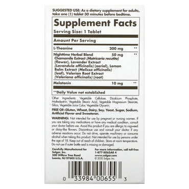 Solgar, Triple Action Sleep Tri-Layered, 30 Tablets UPC 033984006553 | HiLife Vitamins