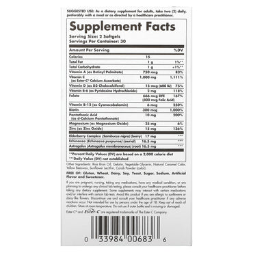 Solgar, Ester-C Plus Immune Complex, 60 Softgels UPC 033984006836 | HiLife Vitamins
