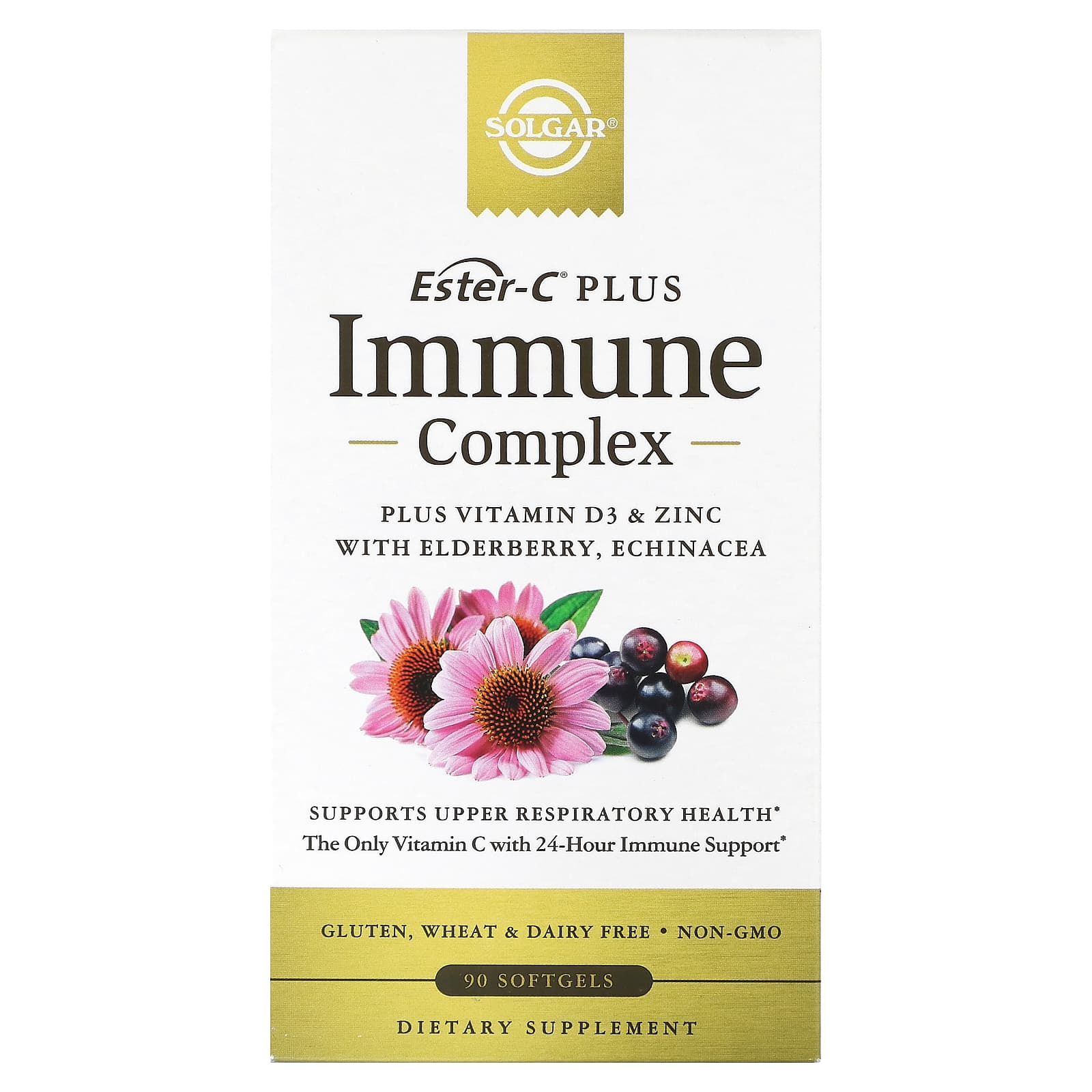 Solgar, Ester-C Plus Immune Complex, 90 Softgels UPC 033984006850 | HiLife Vitamins