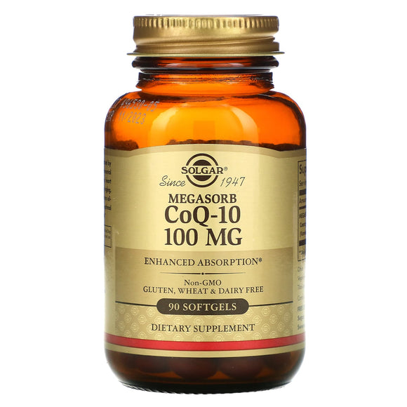 Solgar, Megasorb CoQ-10, 100 mg, 90 Softgels - 033984009141 | Hilife Vitamins
