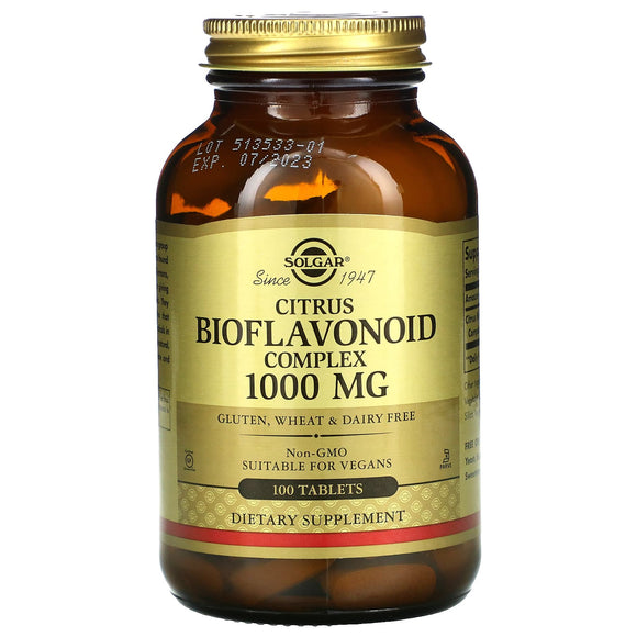 Solgar, Citrus Bioflavonoid Complex, 1,000 mg, 100 Tablets - 033984009202 | Hilife Vitamins