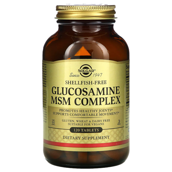 Solgar, Glucosamine Msm Complex Shellfish-Free, 120 Tablets - 033984013155 | Hilife Vitamins