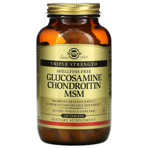 Solgar, Extra Strength Glucosamine Chondroitin Msm - Shellfish-Free, 120 Tablets - 033984013193 | Hilife Vitamins