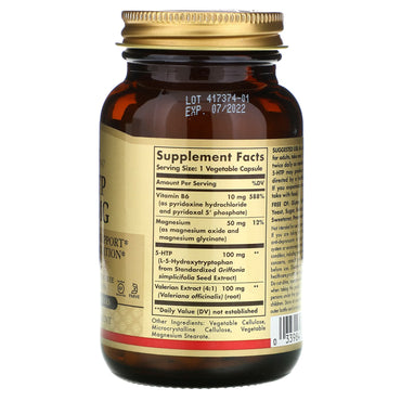 Solgar, 5-HTP, 100 mg, 90 Vegetable Capsules UPC 033984014534 | HiLife Vitamins