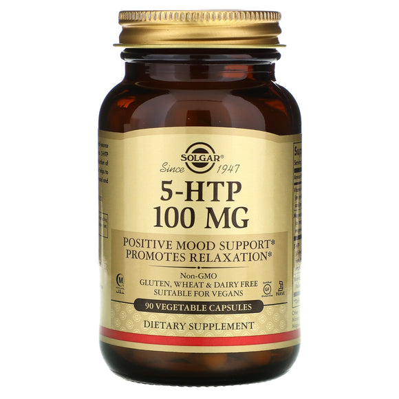 Solgar, 5-HTP, 100 mg, 90 Softgels - 033984014534 | Hilife Vitamins