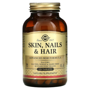 Solgar, Skin, Nails & Hair, 120 Tablets - 033984017368 | Hilife Vitamins
