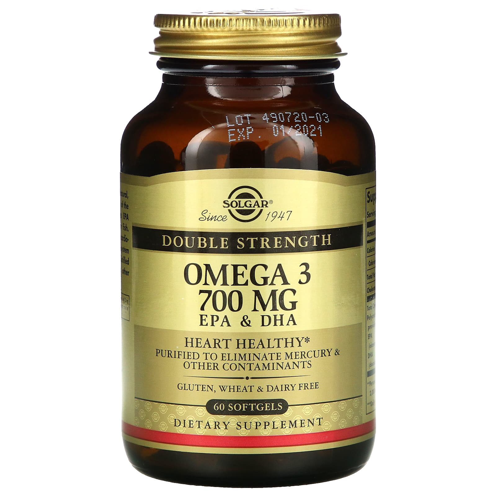 Solgar, Omega-3 700, 60 Softgels UPC 033984020511 | HiLife Vitamins